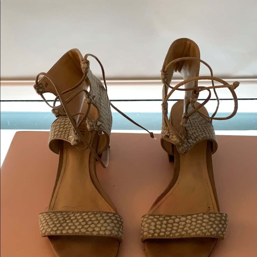 SCHUTZ lace front sandal leather sole - Picture 2 of 3
